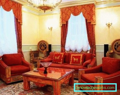 Perdele Burgundia în interiorul camerei de zi - 50 de idei de fotografie