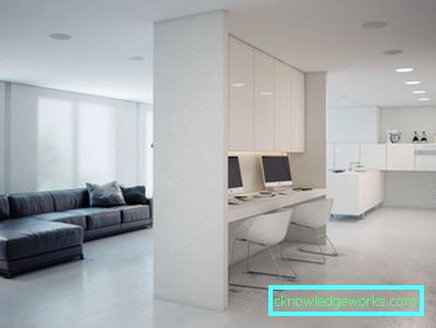 Interiorul în stilul minimalismului - 55 de fotografii folosind un format auster