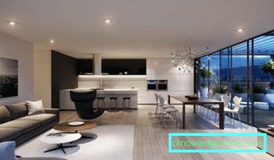 Camera de zi în stilul High Tech - 78 de fotografii ale noului interior modern 2017
