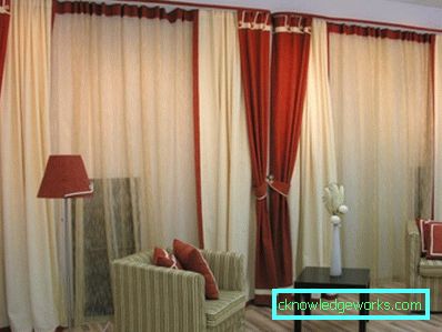 Perdele în sală - 100 exemple de fotografie de cel mai bun design în stil modern