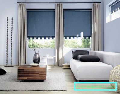 Perdele în sală - 100 exemple de fotografie de cel mai bun design în stil modern