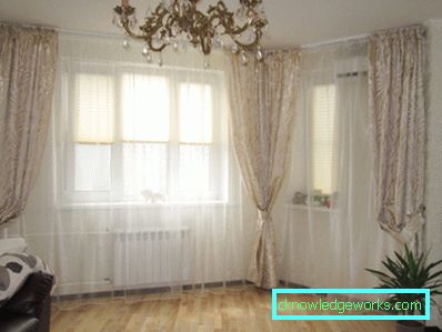 Perdele în sală - 100 exemple de fotografie de cel mai bun design în stil modern