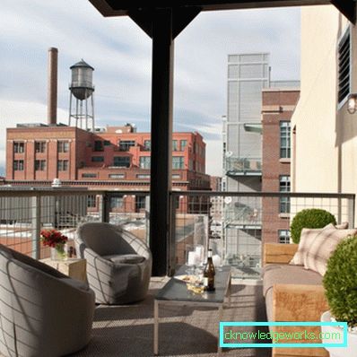 Tavanul pe balcon într-un stil modern - 55 de fotografii de idei de design