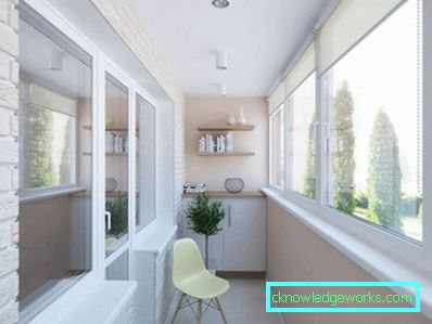 Tavanul pe balcon într-un stil modern - 55 de fotografii de idei de design
