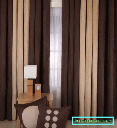Perdele de ciocolată - fotografii ale celor mai bune exemple de design perdele