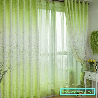 Verde perdele - 88 de fotografii de cele mai bune idei cum să se combine frumos