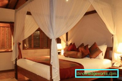 Foto: decor cu pat cu baldachin