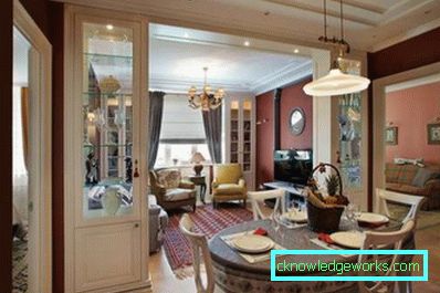 Design de bucătărie-sufragerie-living în apartament