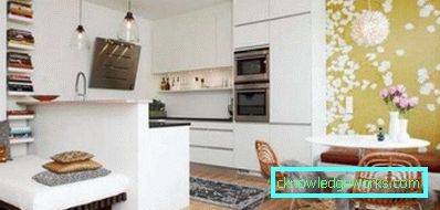 Design de bucătărie-sufragerie-living în apartament