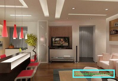 Design de bucatarie living de 14 mp - fotografii de interior