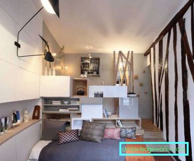 Sufragerie de design de bucatarie de 17 mp cu zonare - fotografie interioara