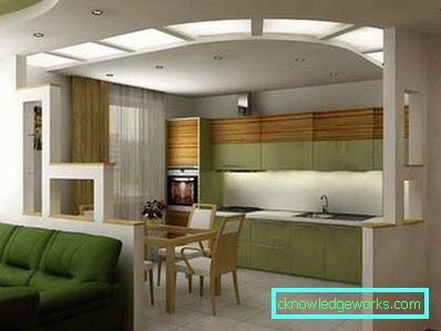 Design bucatarie living 30 mp - fotografii de design interior