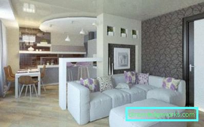 Design bucatarie living 30 mp - fotografii de design interior