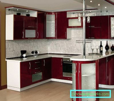 Design de bucătărie cu un bar Proiectare bucătărie cu contor de baruri