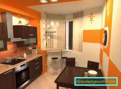 Design de bucătărie cu fereastră în casele seriei p44t - fotografii de interior