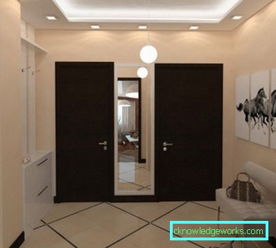 Designul unui hol pătrat în apartament - fotografii reale Designul unui hol pătrat în apartament - fotografii reale