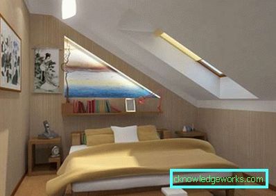 Designul dormitorului în pod - fotografii ale interiorului Designul dormitorului în pod - fotografii ale interiorului