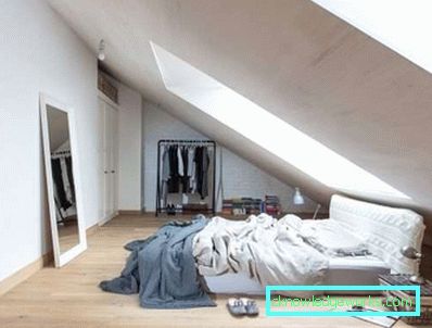 Designul dormitorului în pod - fotografii ale interiorului Designul dormitorului în pod - fotografii ale interiorului