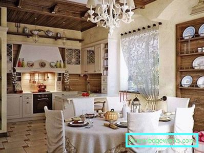 Camera de zi în stil țară - fotografii de interior în apartament