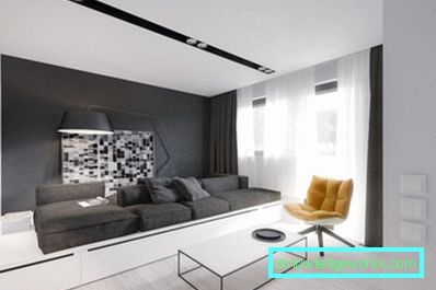 39-cameră de zi în stilul minimalismului - fotografie