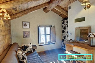 Living interior într-o casă din lemn (50 fotografii)
