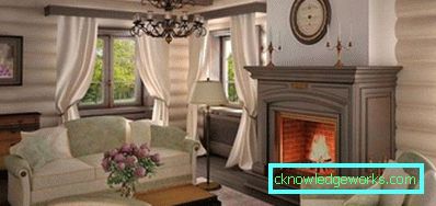Living interior într-o casă din lemn (50 fotografii)