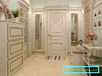 Sala mică în Hrușciov - o fotografie a designului unui coridor îngust