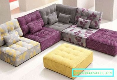 Mobilier modular de cameră în stil modern - fotografii de design