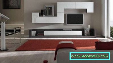 Mobilier modular de cameră în stil modern - fotografii de design