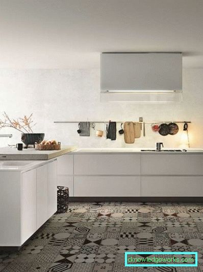 Gresie pentru bucătărie - fotografii în interior