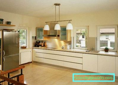 Gresie pentru bucătărie - fotografii în interior