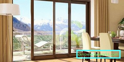 Combinând o bucătărie cu un balcon - design de fotografie