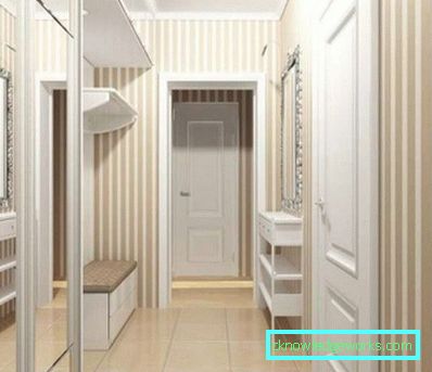 Coridor pentru un coridor îngust - design foto