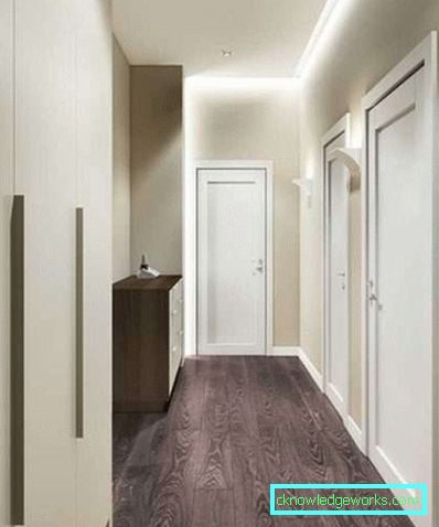 Coridor pentru un coridor îngust - design foto