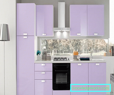 Lilac bucătărie - caracteristici de design
