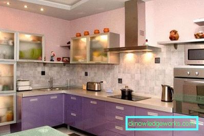 Lilac bucătărie - caracteristici de design