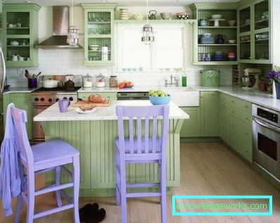 Lilac bucătărie - caracteristici de design