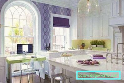 Lilac bucătărie - caracteristici de design